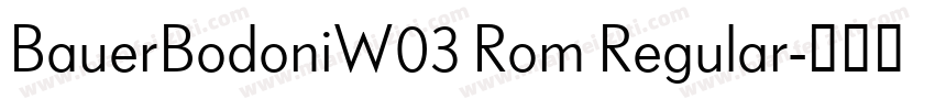 BauerBodoniW03 Rom Regular字体转换